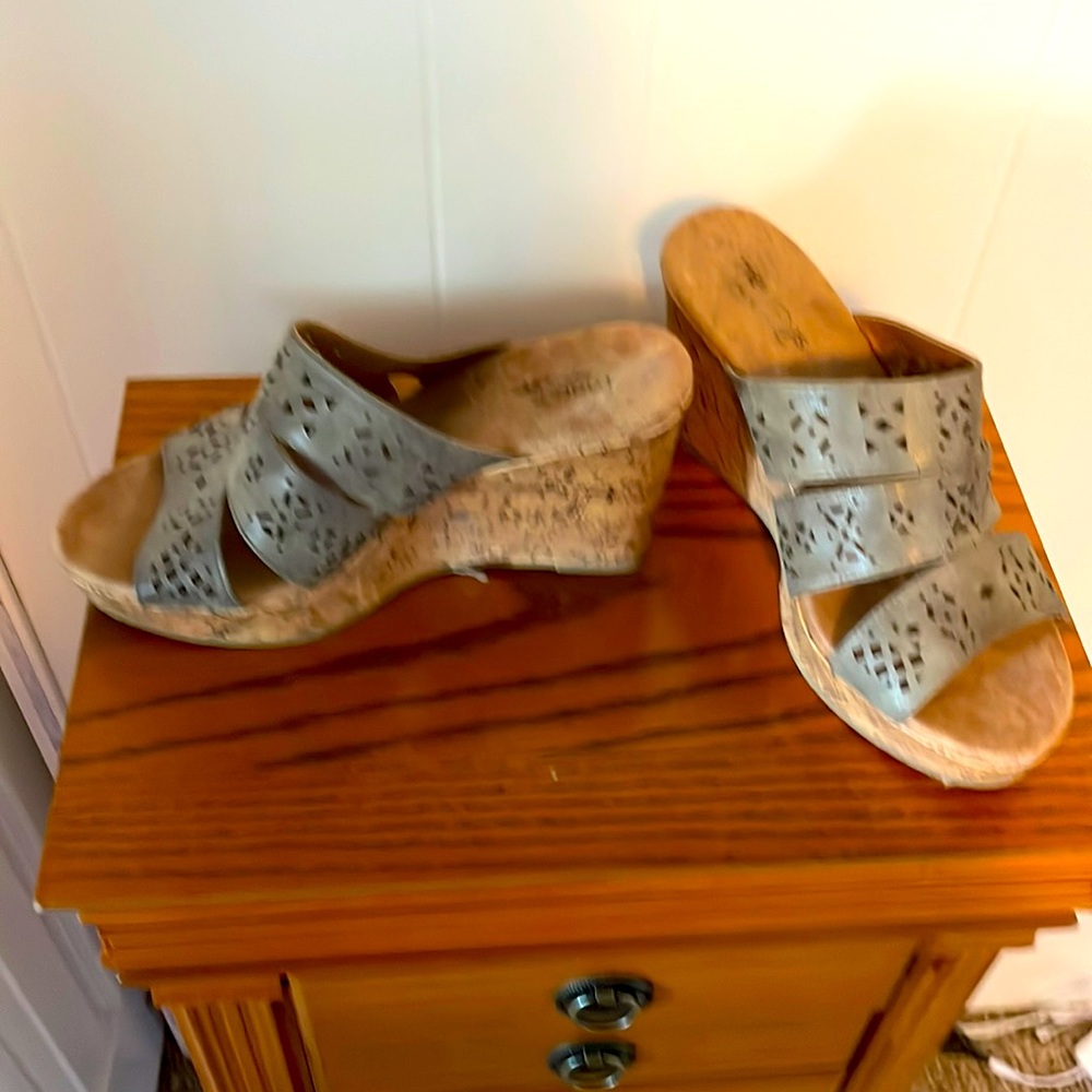 cork high heels